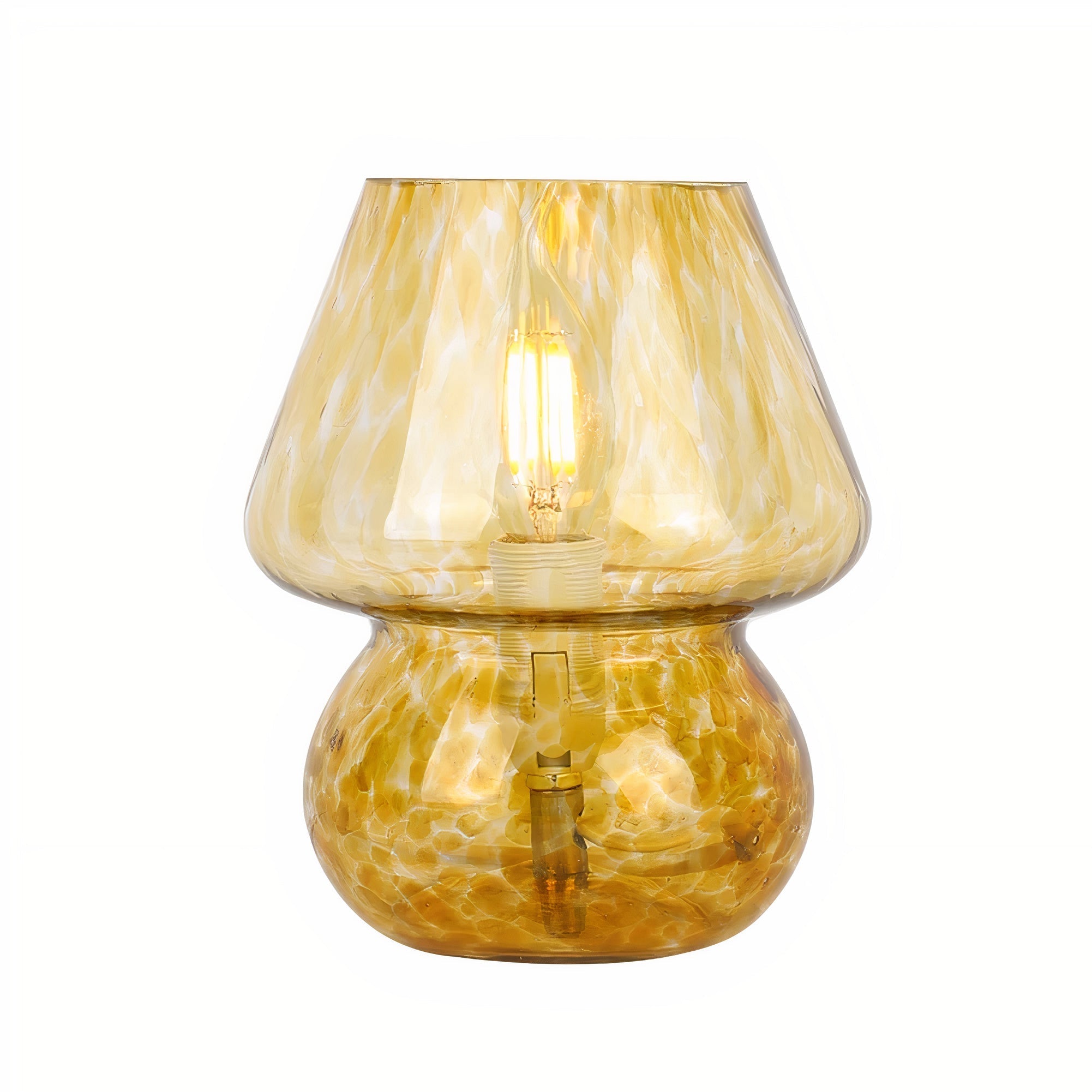 Abajur de Mesa Cogumelo em Vidro - Luminária Decorativa para Ambientes Modernos