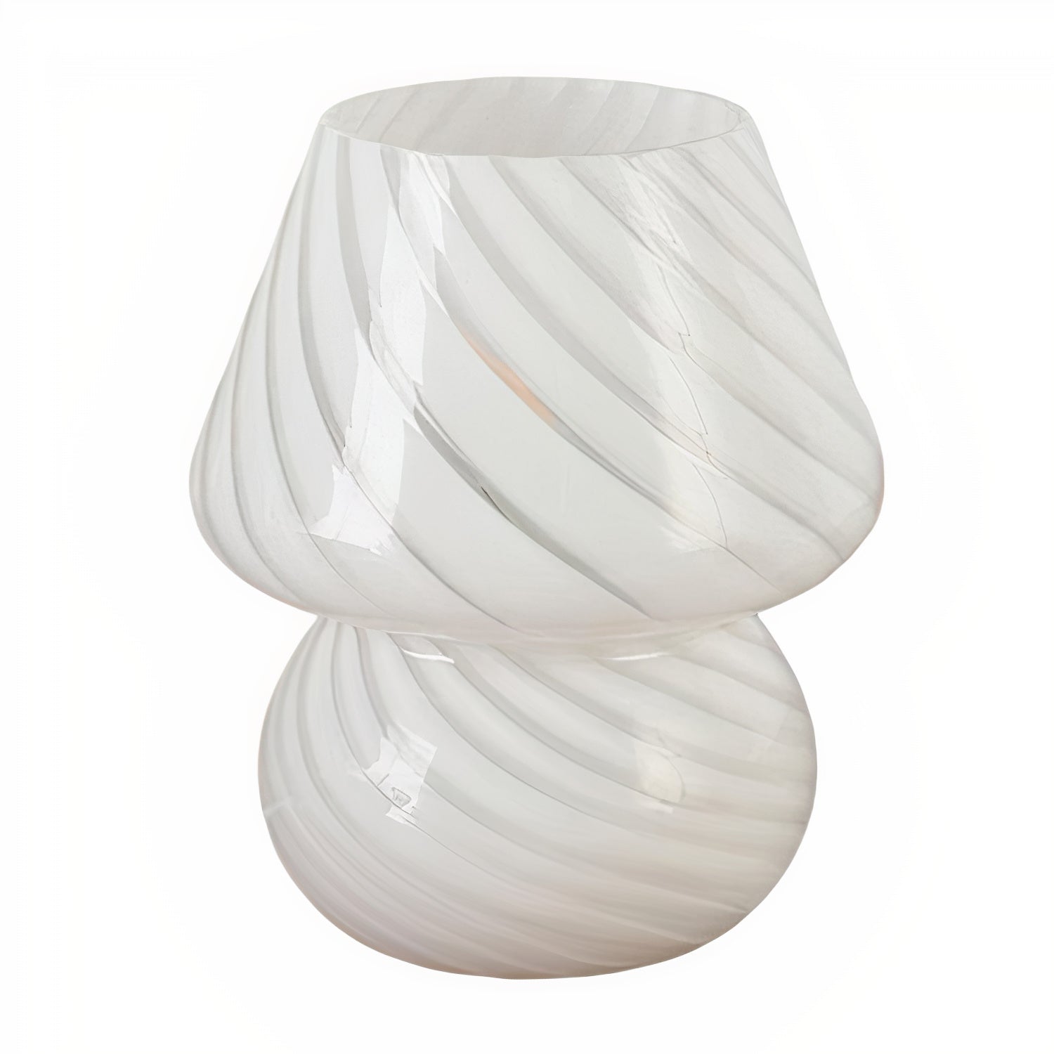 Abajur de Mesa Cogumelo em Vidro - Luminária Decorativa para Ambientes Modernos