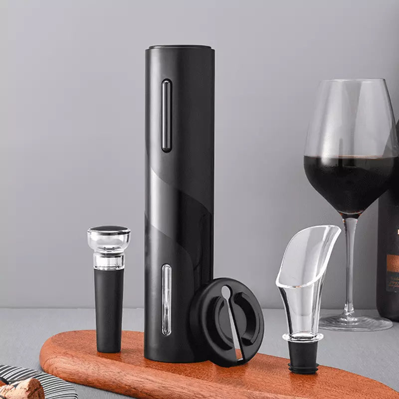 Abridor de Vinho Elétrico Recarregável com Acessórios - Kit Completo para Vinho