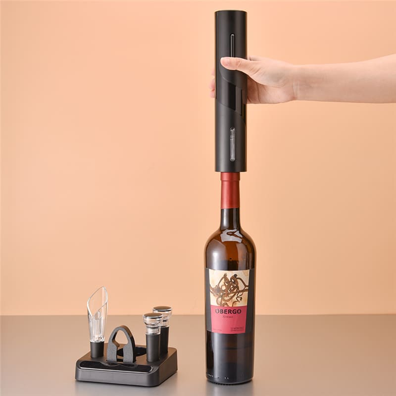 Abridor de Vinho Elétrico Recarregável com Acessórios - Kit Completo para Vinho