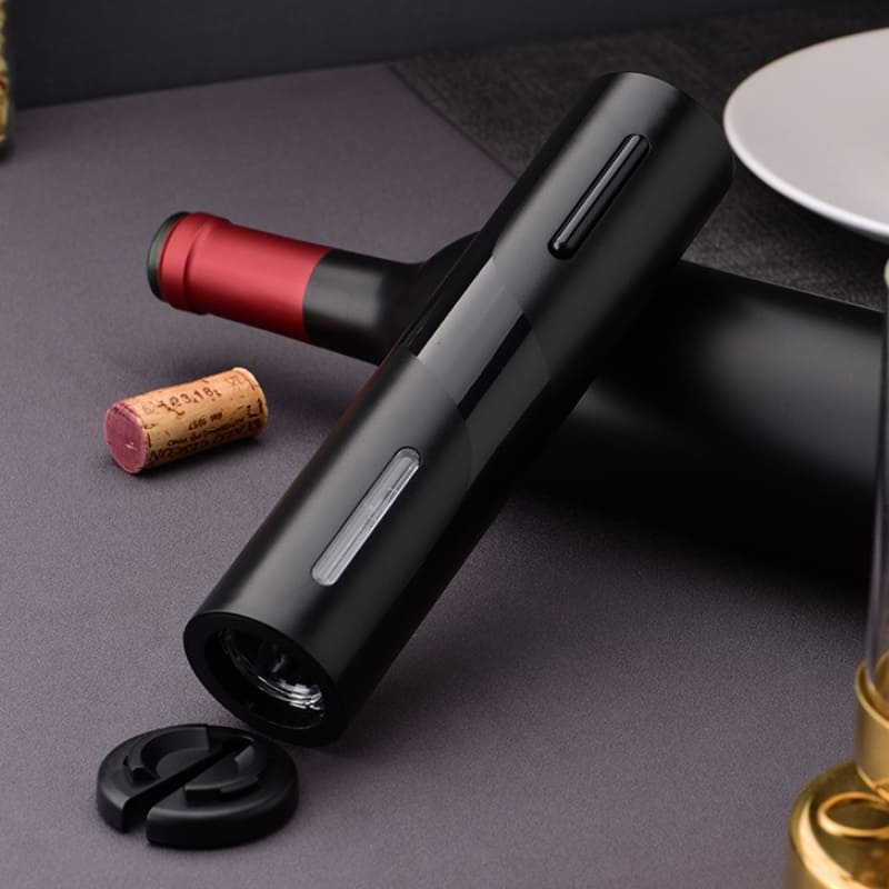 Abridor de Vinho Elétrico Recarregável com Acessórios - Kit Completo para Vinho