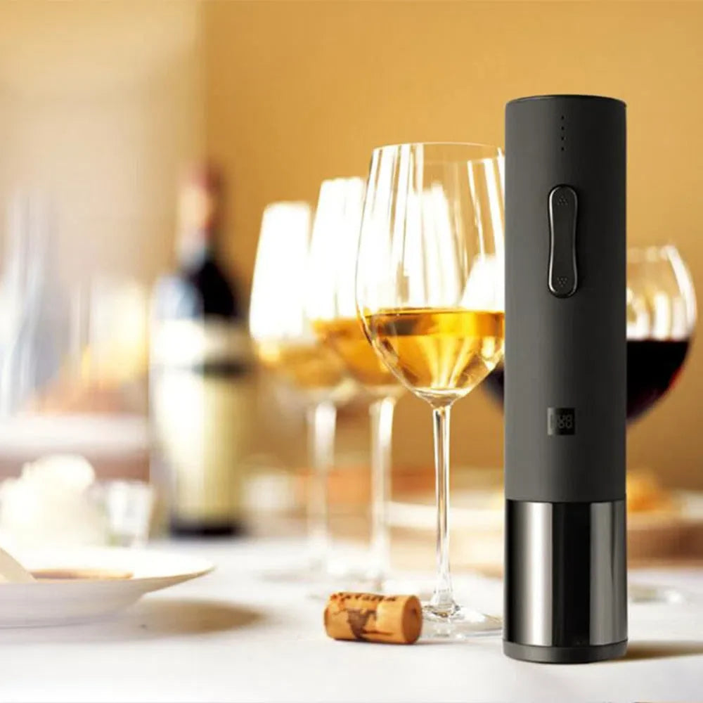 Abridor de Vinhos Elétrico Recarregável com Bateria - Acessório Prático para Sommelier