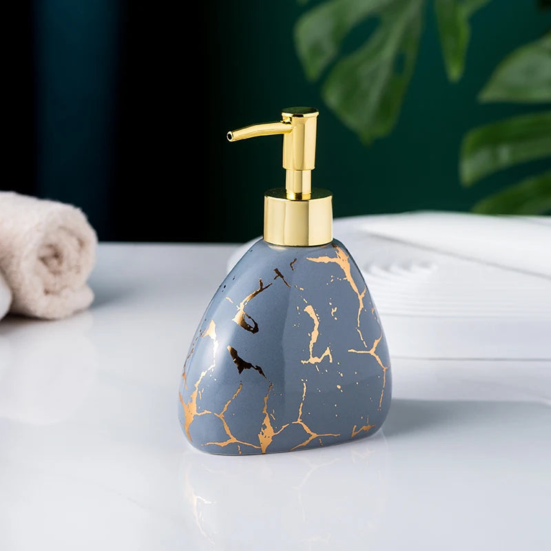 Acessórios de Banheiro Marmorizado Nórdico - 3 Cores Disponíveis