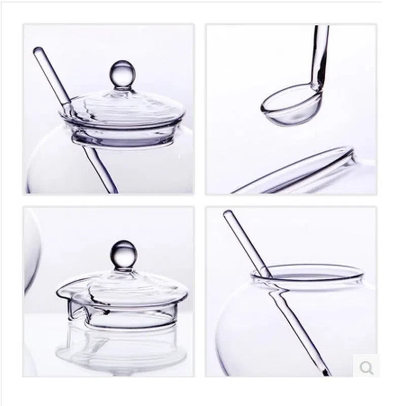 Açucareiro de Porcelana com Tampa - Organizador para Açúcar e Condimentos