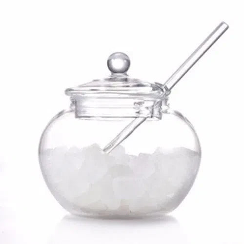 Açucareiro de Porcelana com Tampa - Organizador para Açúcar e Condimentos