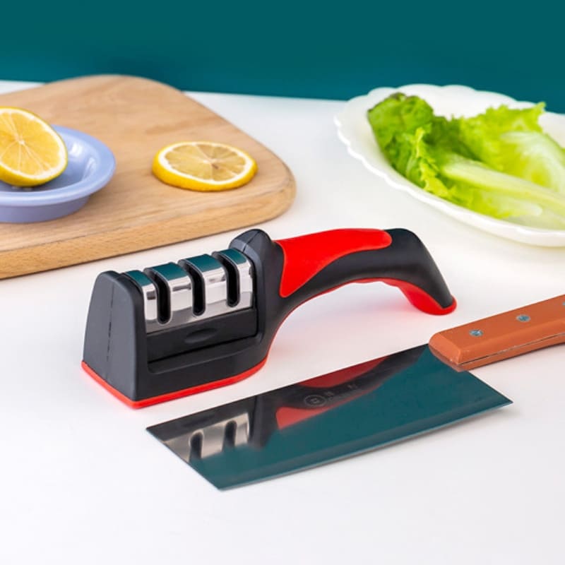 Afiador de Faca Manual com 3 Níveis de Amolação - Afiador de Facas Eficiente