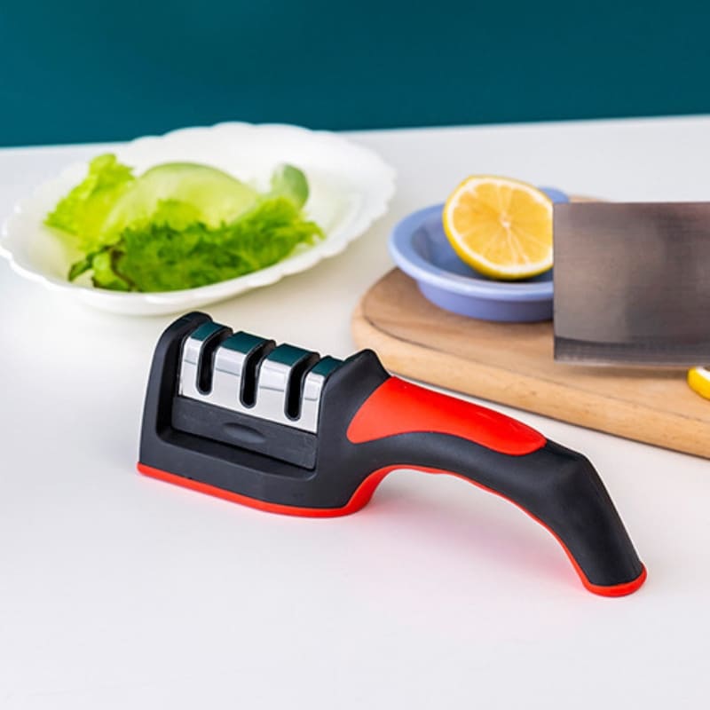 Afiador de Faca Manual com 3 Níveis de Amolação - Afiador de Facas Eficiente