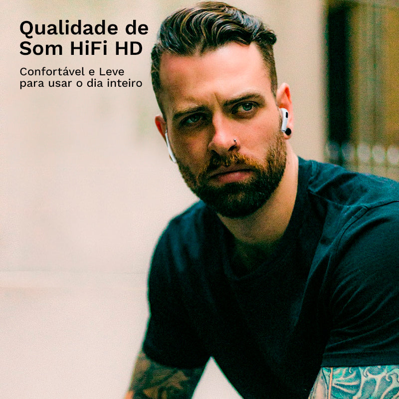 Fones de Ouvido Sem Fio Air Pro 6 - Qualidade de Som Premium, Cancelamento de Ruído, Conectividade Bluetooth