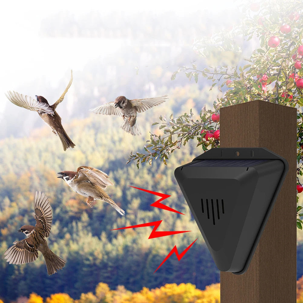 Alarme Solar Repelente de Pássaros Impermeável com Tecnologia Solar - Segurança Eficiente