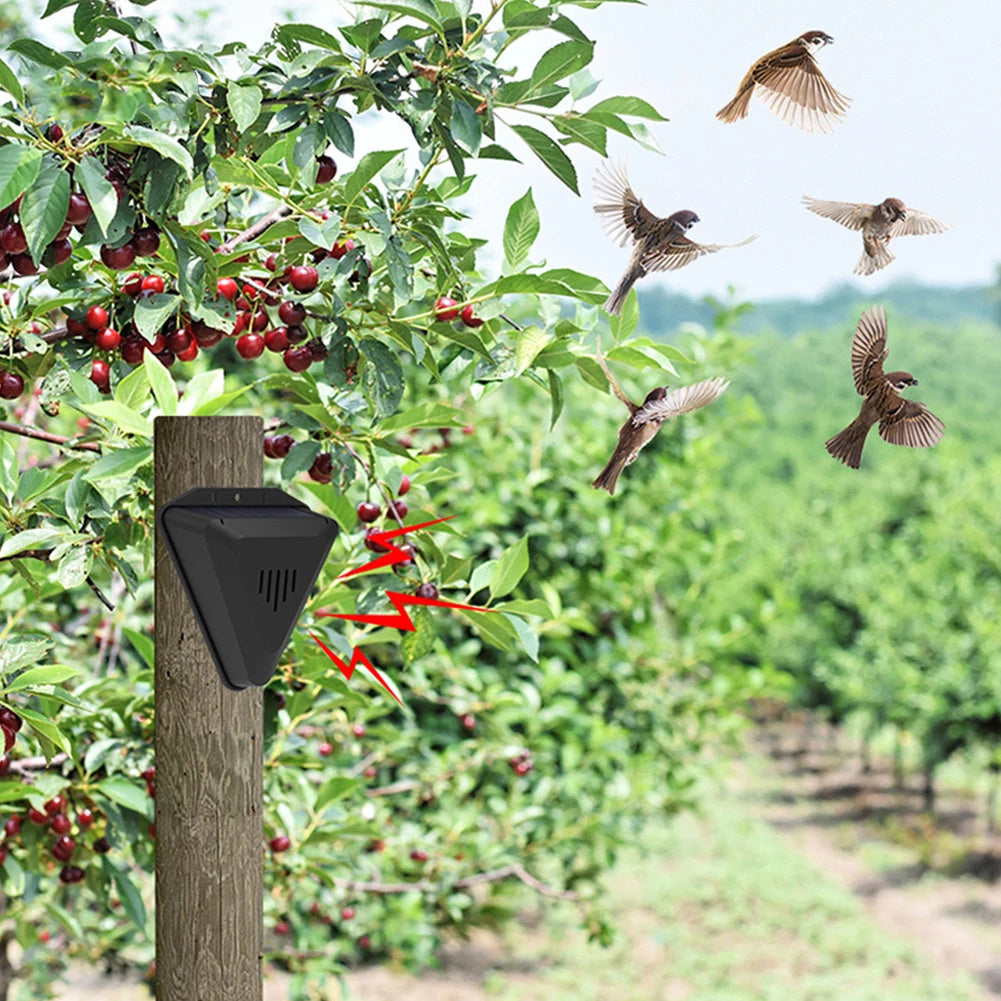Alarme Solar Repelente de Pássaros Impermeável com Tecnologia Solar - Segurança Eficiente