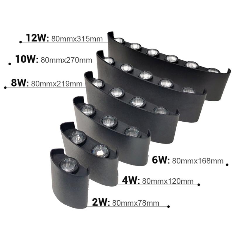 Arandela Externa de LED em Alumínio para Iluminação Externa