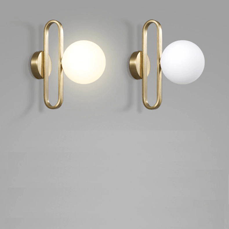 Arandela de Parede Interna Dourada com Iluminação LED - Design Moderno e Elegante