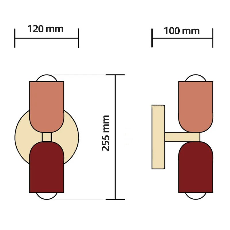 Arandela de Parede Dupla Minimalista em Metal - Iluminação Moderna para Ambientes