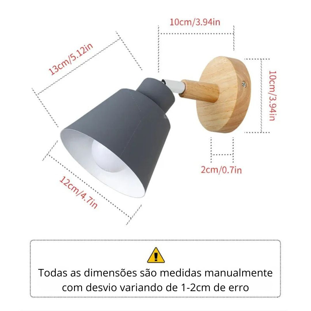 Arandela de Parede Interna Articulada Estilo Escandinavo para Iluminação