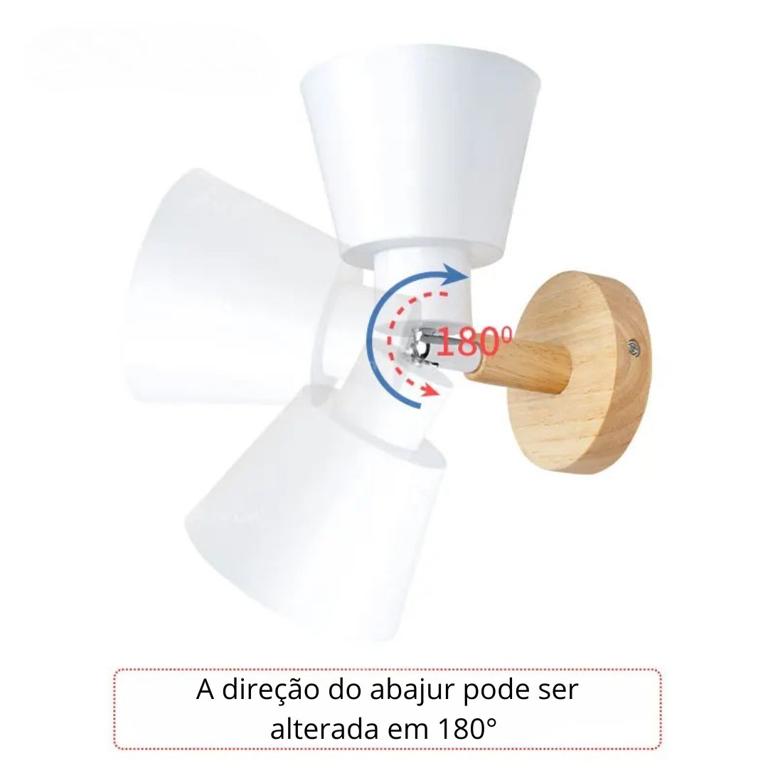 Arandela de Parede Interna Articulada Estilo Escandinavo para Iluminação