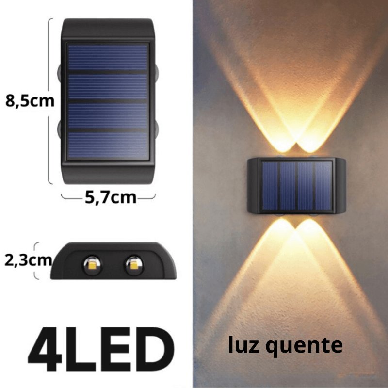 Arandela de Parede LED Solar para Área Externa - Iluminação Eficiente e Sustentável