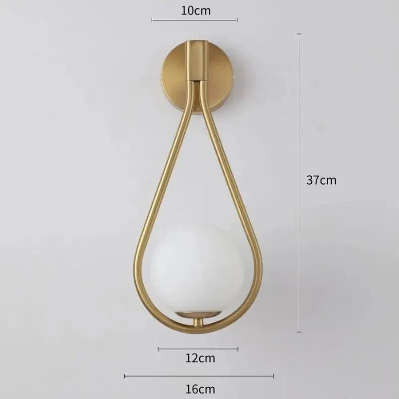 Arandela de Parede Minimalista em Metal - Design Gota