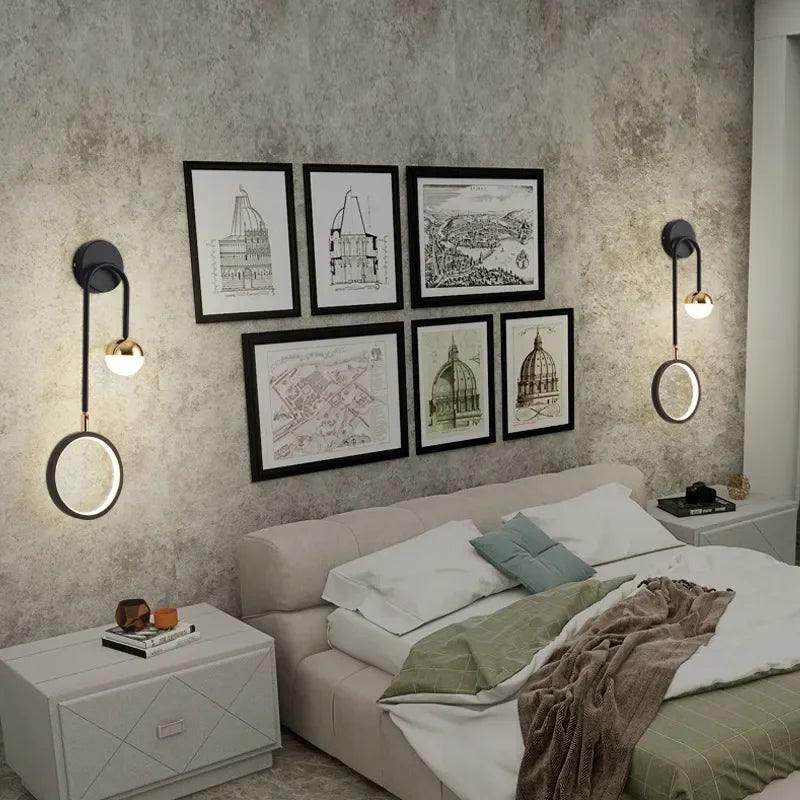 Arandela de Parede Interna Moderna para Quarto Gleam - Iluminação Decorativa