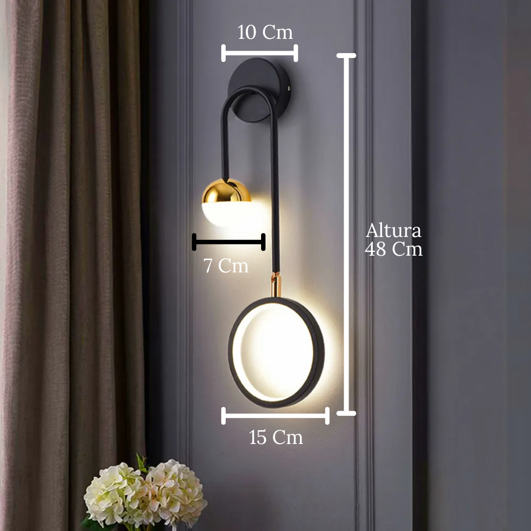 Arandela de Parede Interna Moderna para Quarto Gleam - Iluminação Decorativa