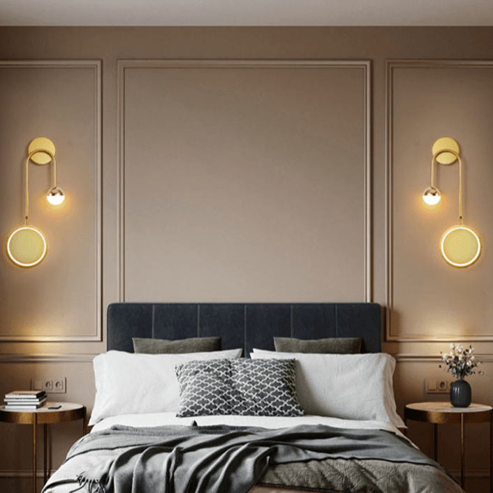 Arandela de Parede Interna Moderna para Quarto Gleam - Iluminação Decorativa