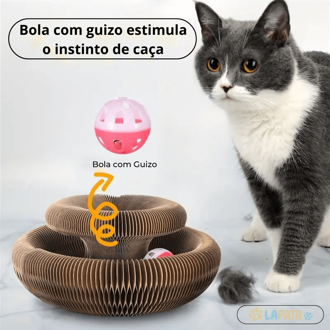 Arranhador para Gatos com Bolinha Brinquedo Interativo