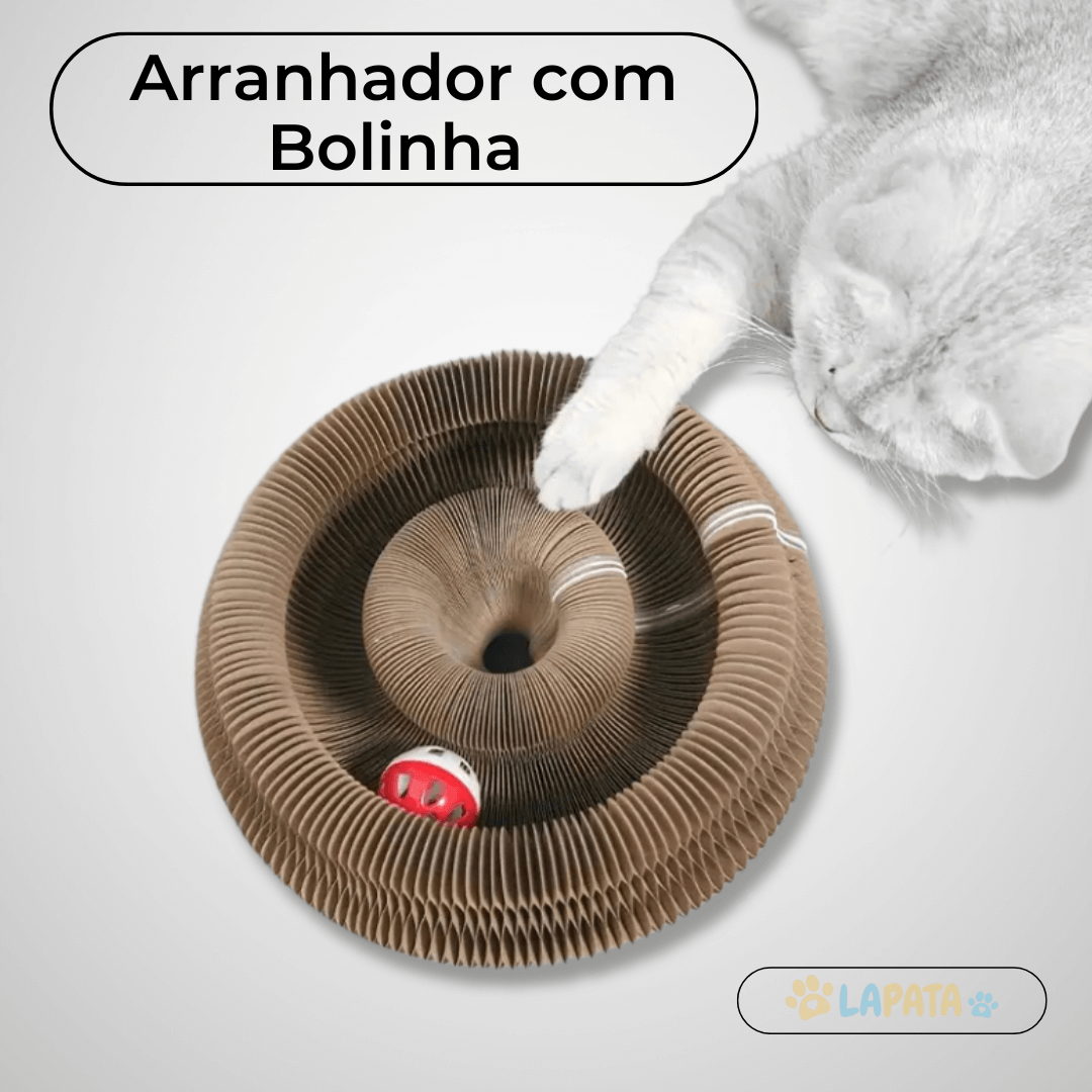 Arranhador para Gatos com Bolinha Brinquedo Interativo