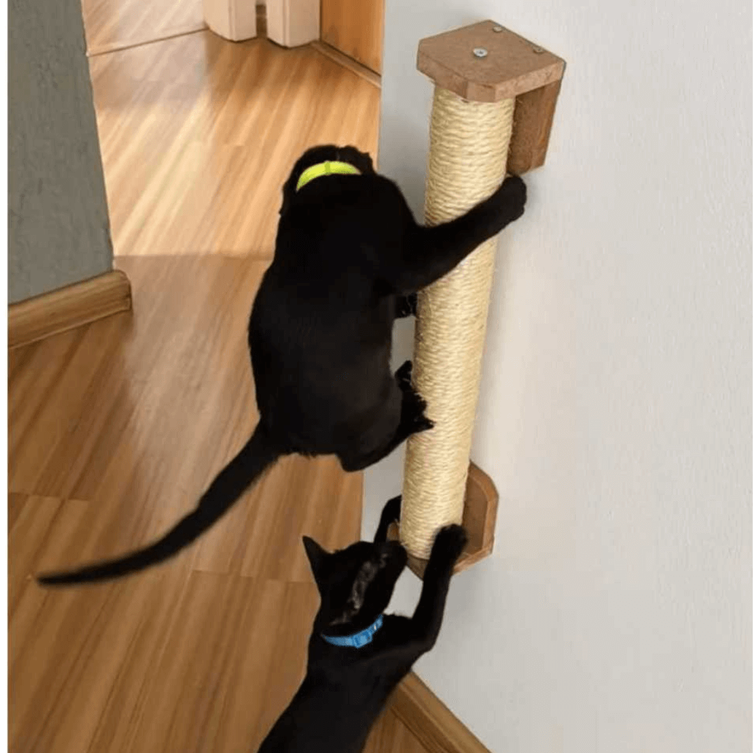 Arranhador para Gatos de Sisal com Instalação Fácil - Sem Necessidade de Furadeira