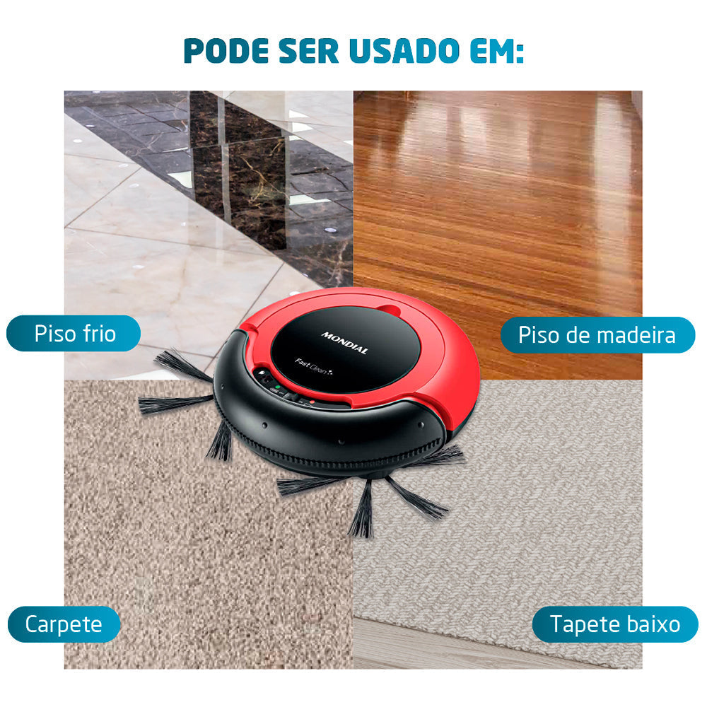 Robô Aspirador Multifuncional 3 em 1 Bivolt - Limpeza Inteligente