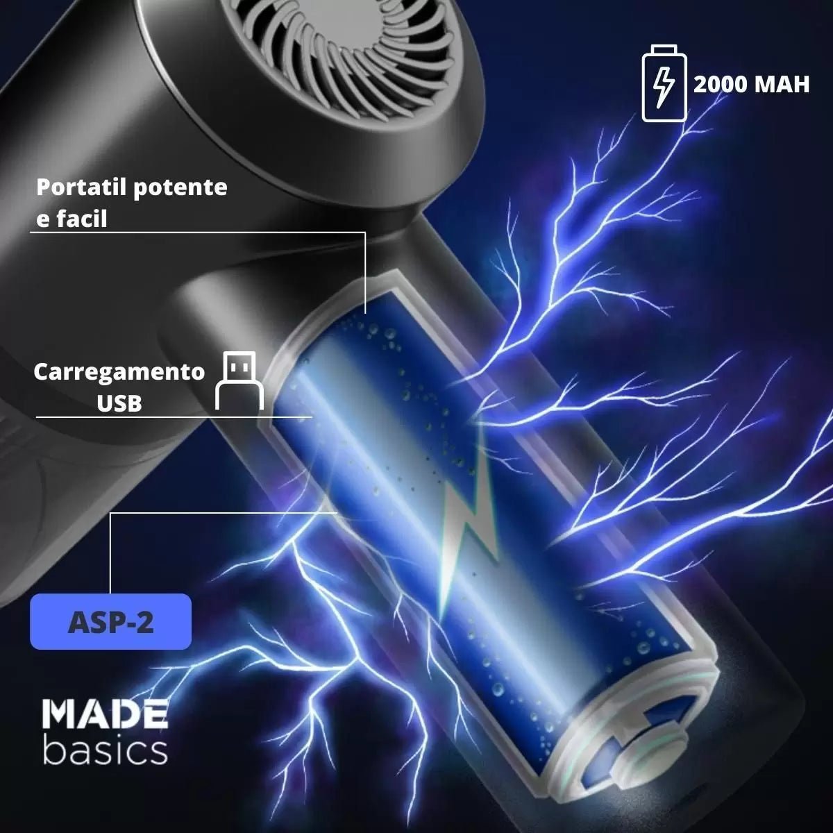 Aspirador de Pó Portátil Recarregável sem Fio - Vacuum Cleaner Compacto e Eficiente