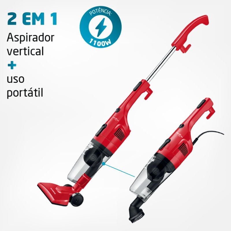 Aspirador de Pó Vertical 2 em 1 Turbo Cycle 1200W Mondial AP36