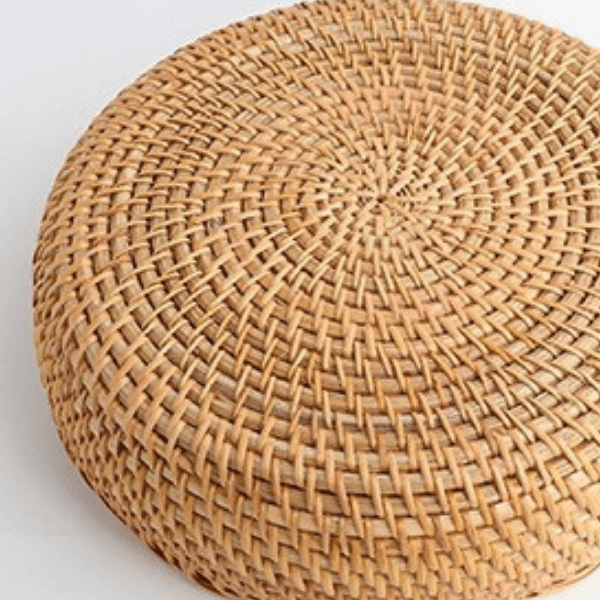 Bandeja Decorativa Redonda em Vime Rattan para Mesa