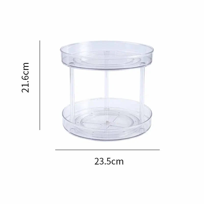 Bandeja Giratória de Acrílico com 1 ou 2 Andares - Ideal para Organização e Exibição