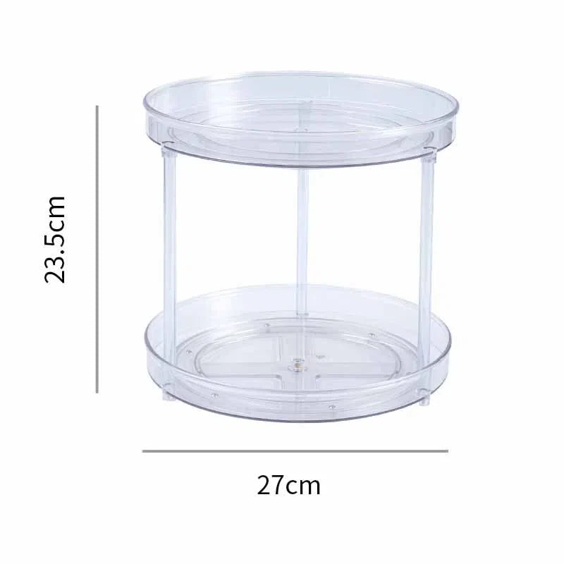 Bandeja Giratória de Acrílico com 1 ou 2 Andares - Ideal para Organização e Exibição