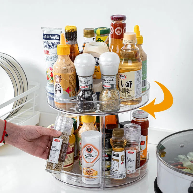 Bandeja Giratória de Acrílico com 1 ou 2 Andares - Ideal para Organização e Exibição
