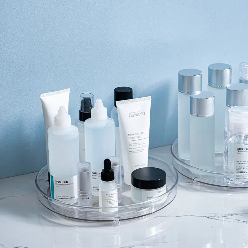 Bandeja Giratória de Acrílico com 1 ou 2 Andares - Ideal para Organização e Exibição