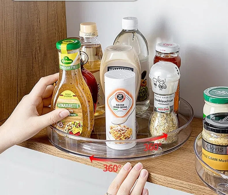 Bandeja Giratória de Acrílico com 1 ou 2 Andares - Ideal para Organização e Exibição