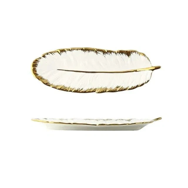 Bandeja de Cerâmica Europeia com Design Elegante