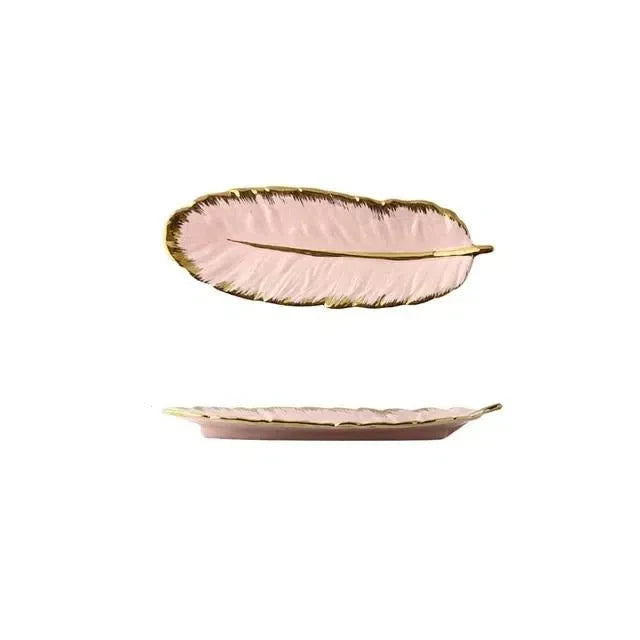 Bandeja de Cerâmica Europeia com Design Elegante