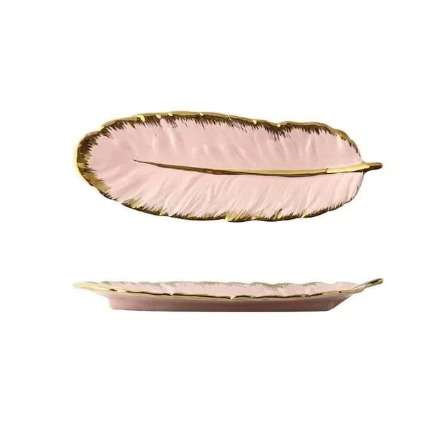 Bandeja de Cerâmica Europeia com Design Elegante