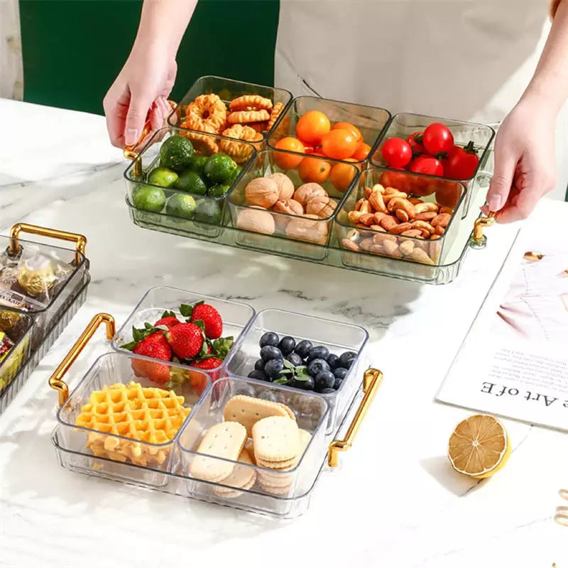Bandeja de Lanche Multifuncional com Potes de Armazenamento para Alimentos
