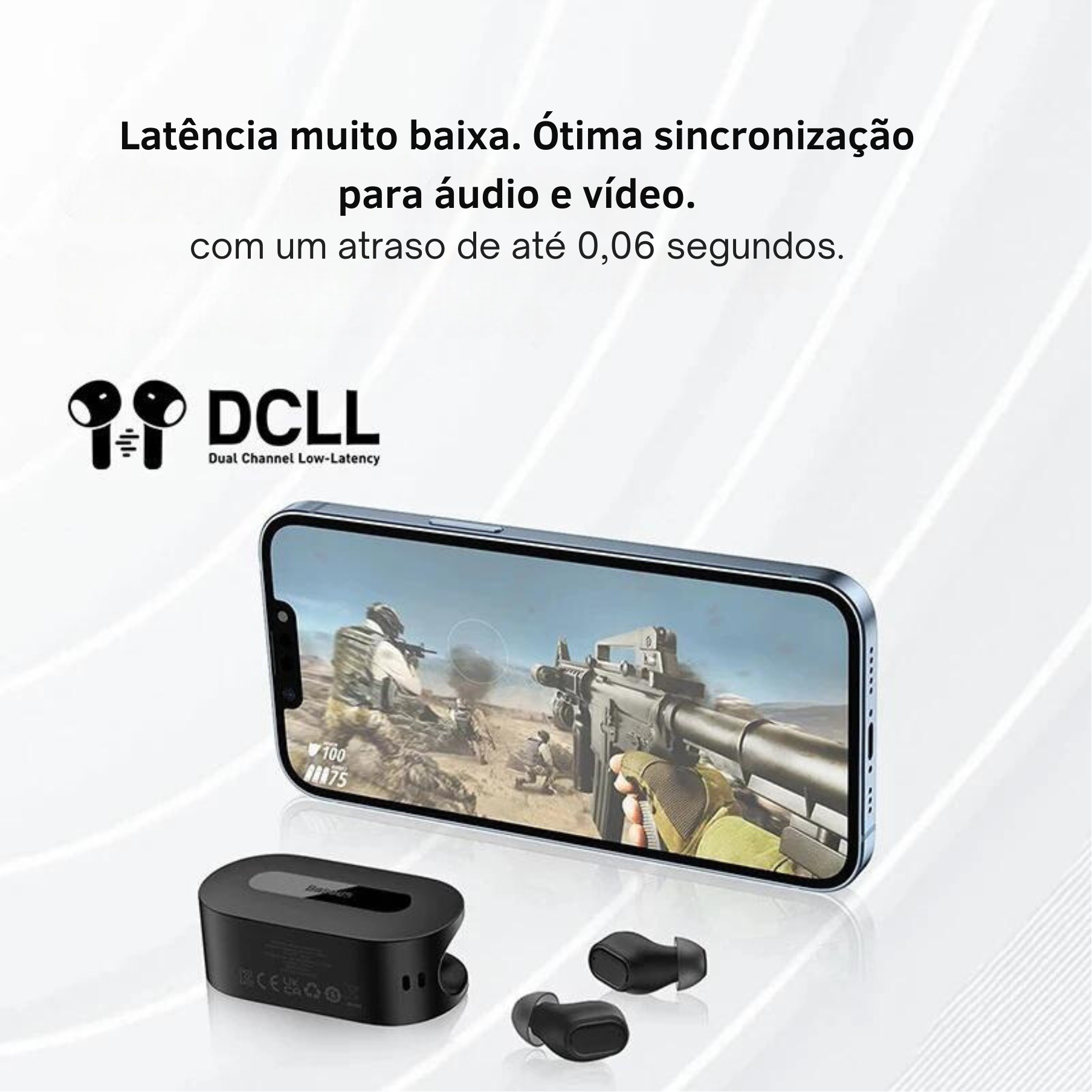 Fone de Ouvido Para Corrida Esportivo Bluetooth Baseus EZ10 Para um Estilo de Vida Ativo