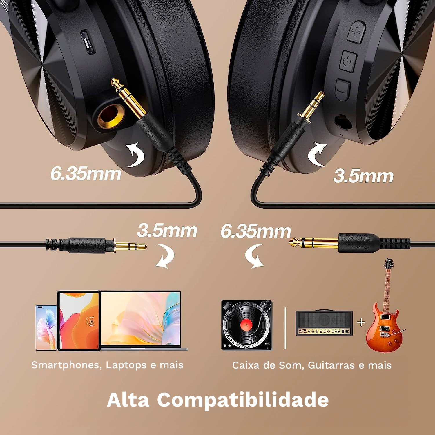 Headphone Bluetooth 5.2 Fusion A70 - True Wireless - Fone de Ouvido Sem Fio Com Frequência Grave
