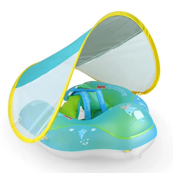 Boia Inflável Infantil com Protetor Solar Removível - Ideal para Praia e Piscina