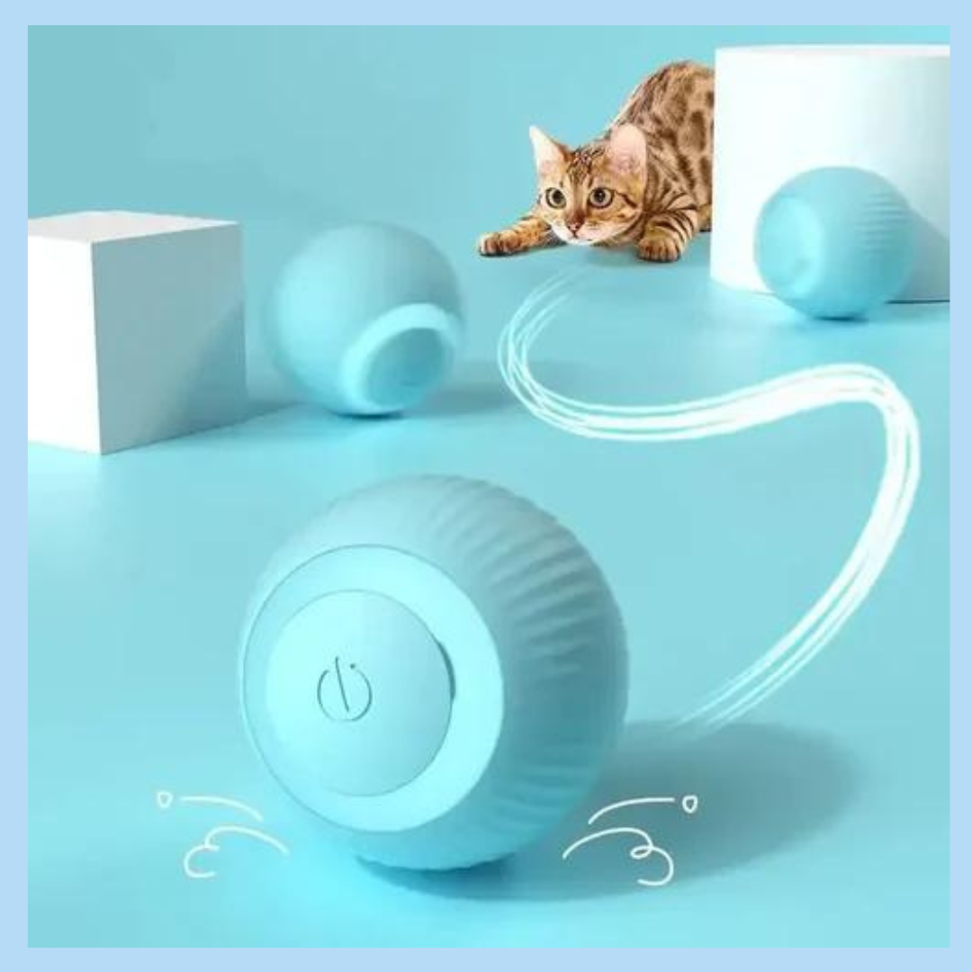 Bola Interativa para Gato - Brinquedo Inteligente com Luz LED e Sensor de Movimento