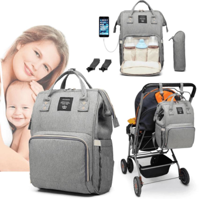 Bolsa Mochila Maternidade com Porta USB