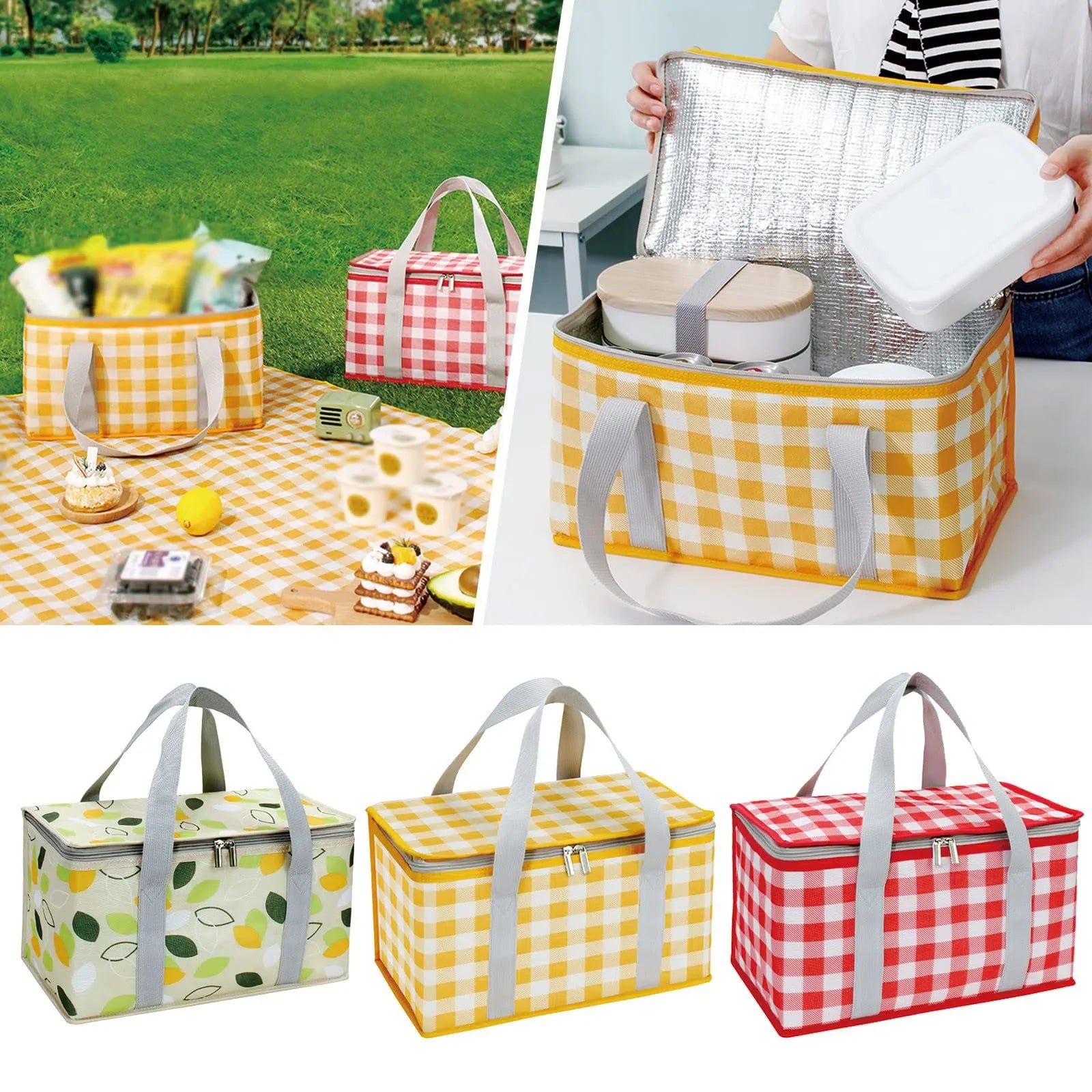 Bolsa Térmica Portátil para Piquenique e Lanches ao Ar Livre