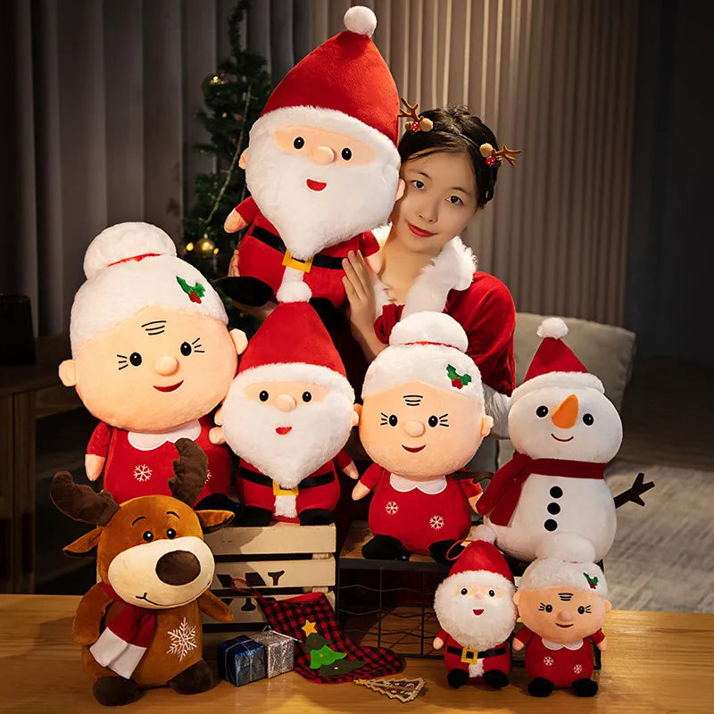 Bonecos de Pelúcia para Decoração de Natal - Adornos Festivos de Natal