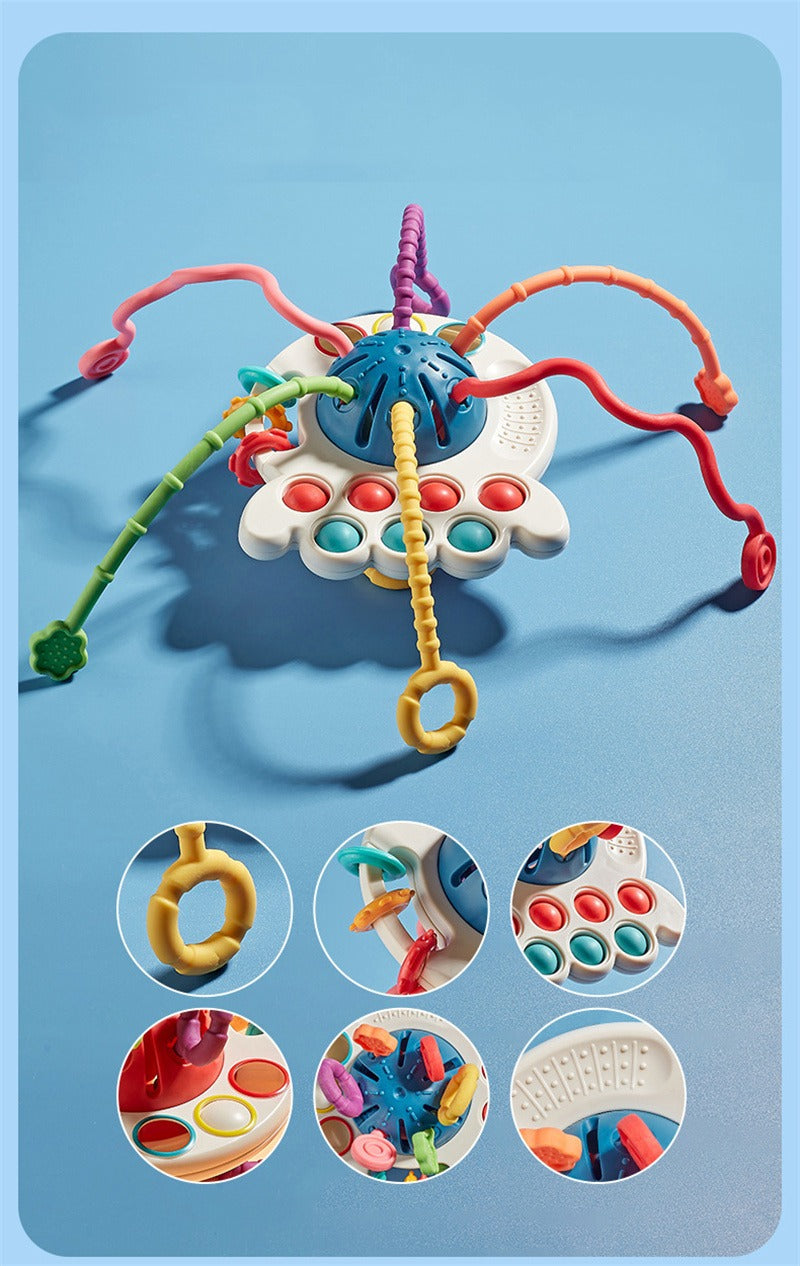 Brinquedo Montessori 3 em 1 Ovni Sensorial - 100% Seguro para Crianças