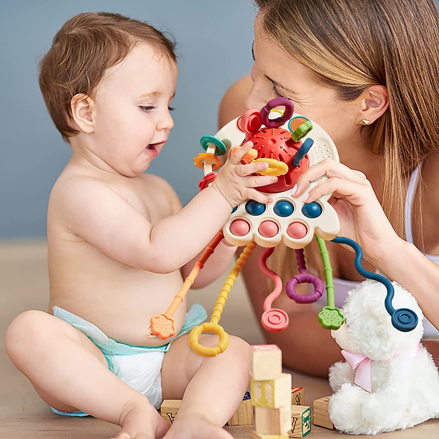 Brinquedo Montessori 3 em 1 Ovni Sensorial - 100% Seguro para Crianças