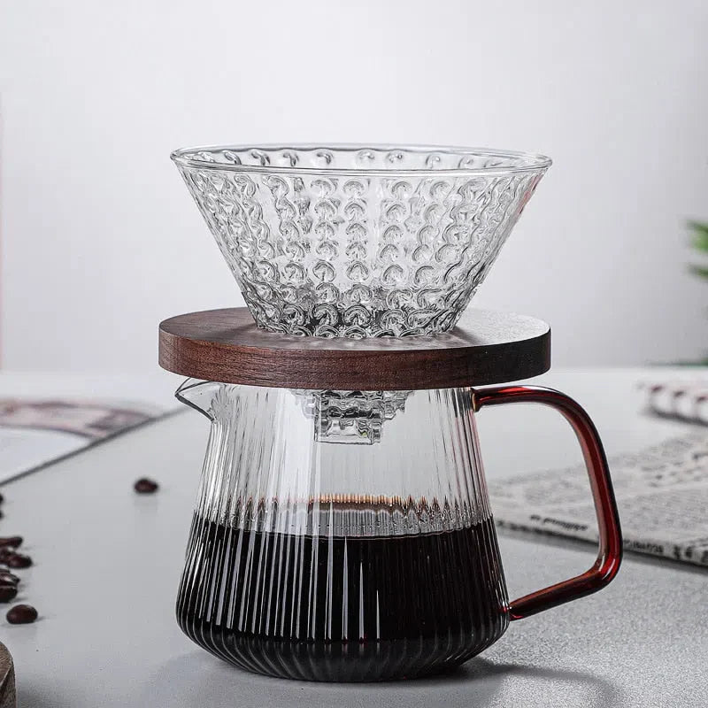 Bule de Vidro Canelado 350ml e 500ml - Ideal para Chá e Café